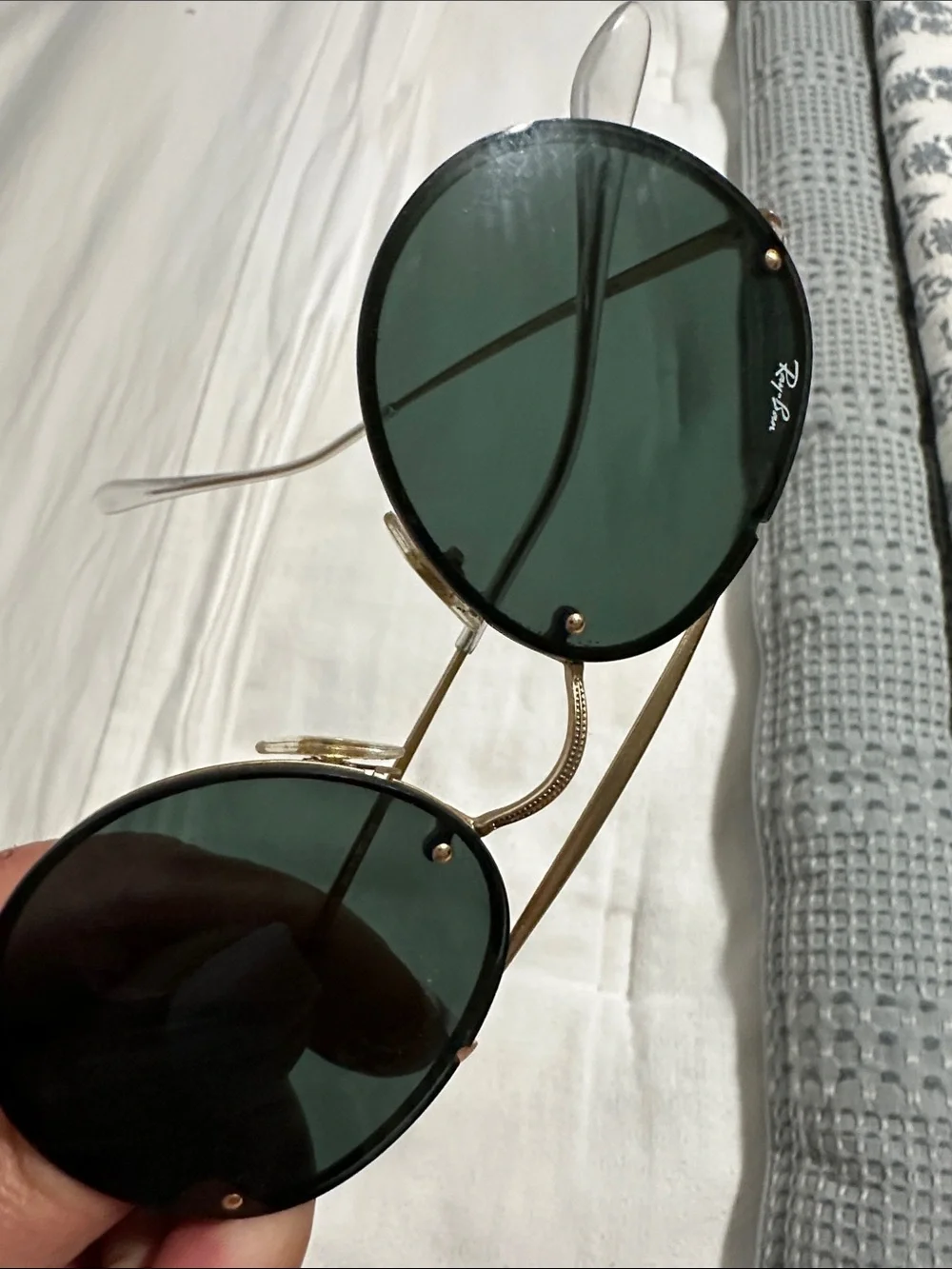Ray-Ban Black and Gold Round & Wrap Sunglasses Duo